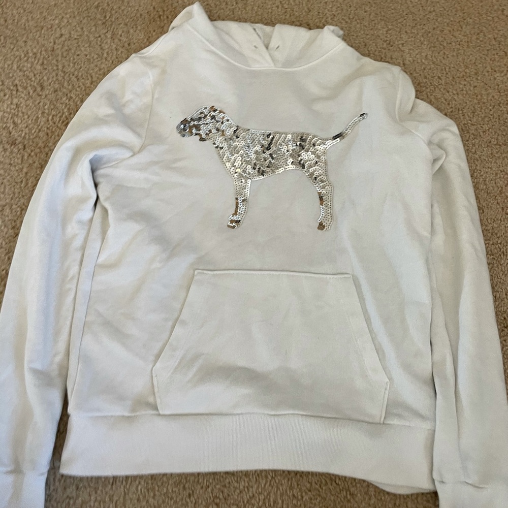 White Victoria secret pink sweater